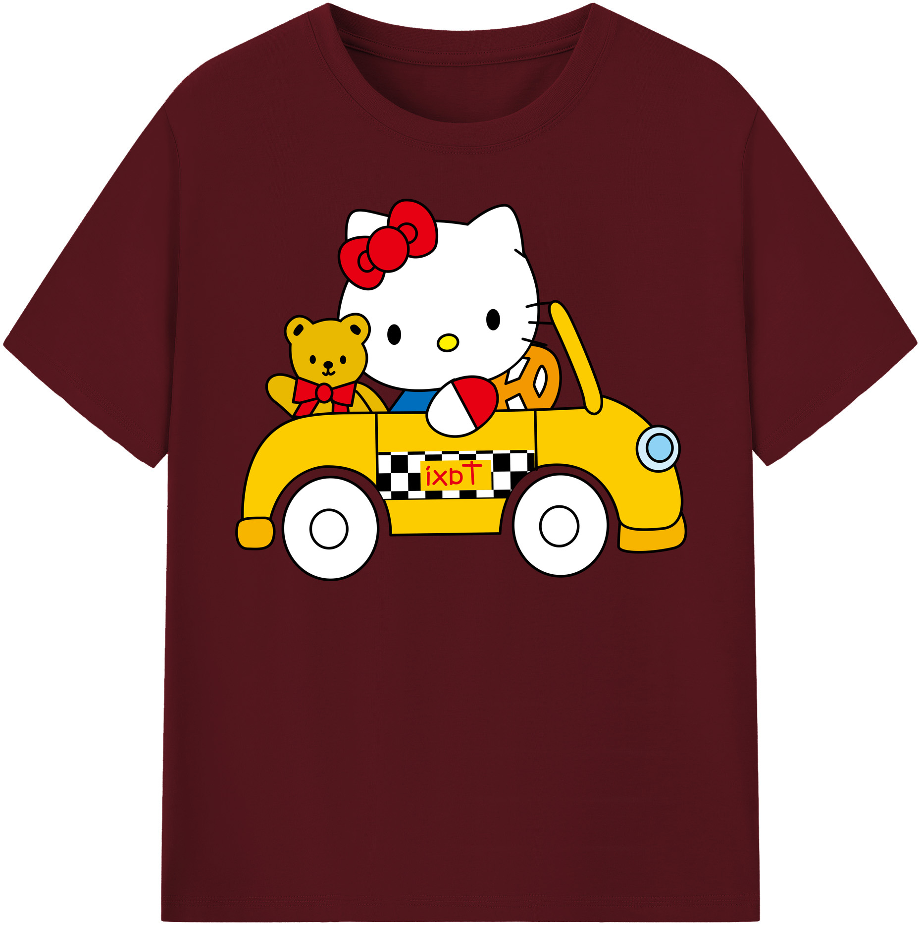 （画像用） Hello Kitty ハローキティ 綿100％半袖Tシャツ（フロントプリント）